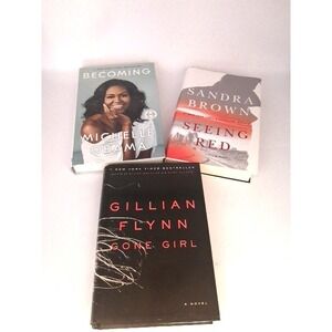 Fiction Novels Lot of‎ 3 Becoming, Seeing Red, Gone Girl Hardcover First Edition
